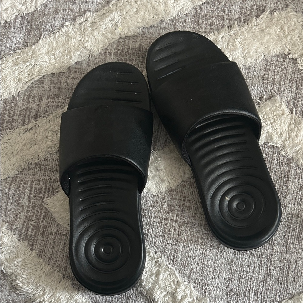 Black Slide Sandals